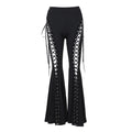 TOKYONOIR Gothic Lace-Up Flare Pants