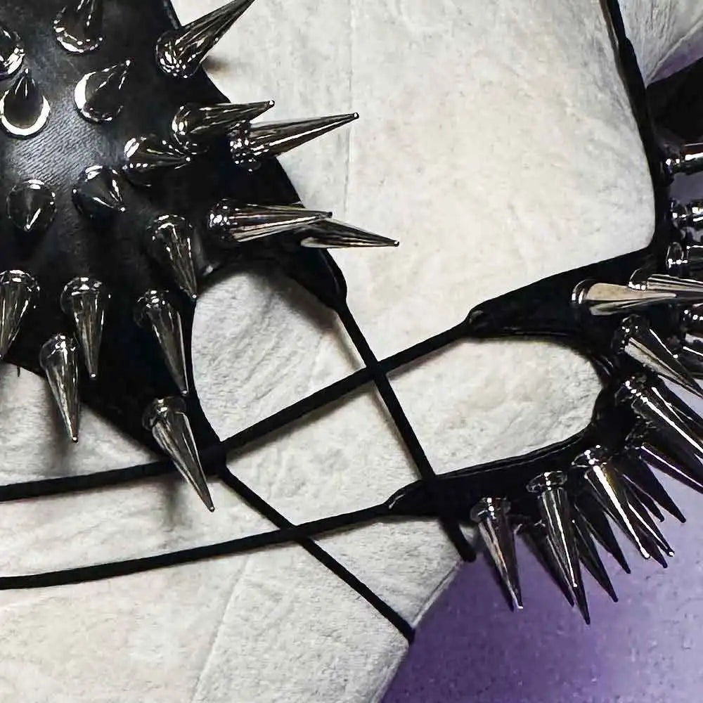 Goth Y2K Spike Strap Top